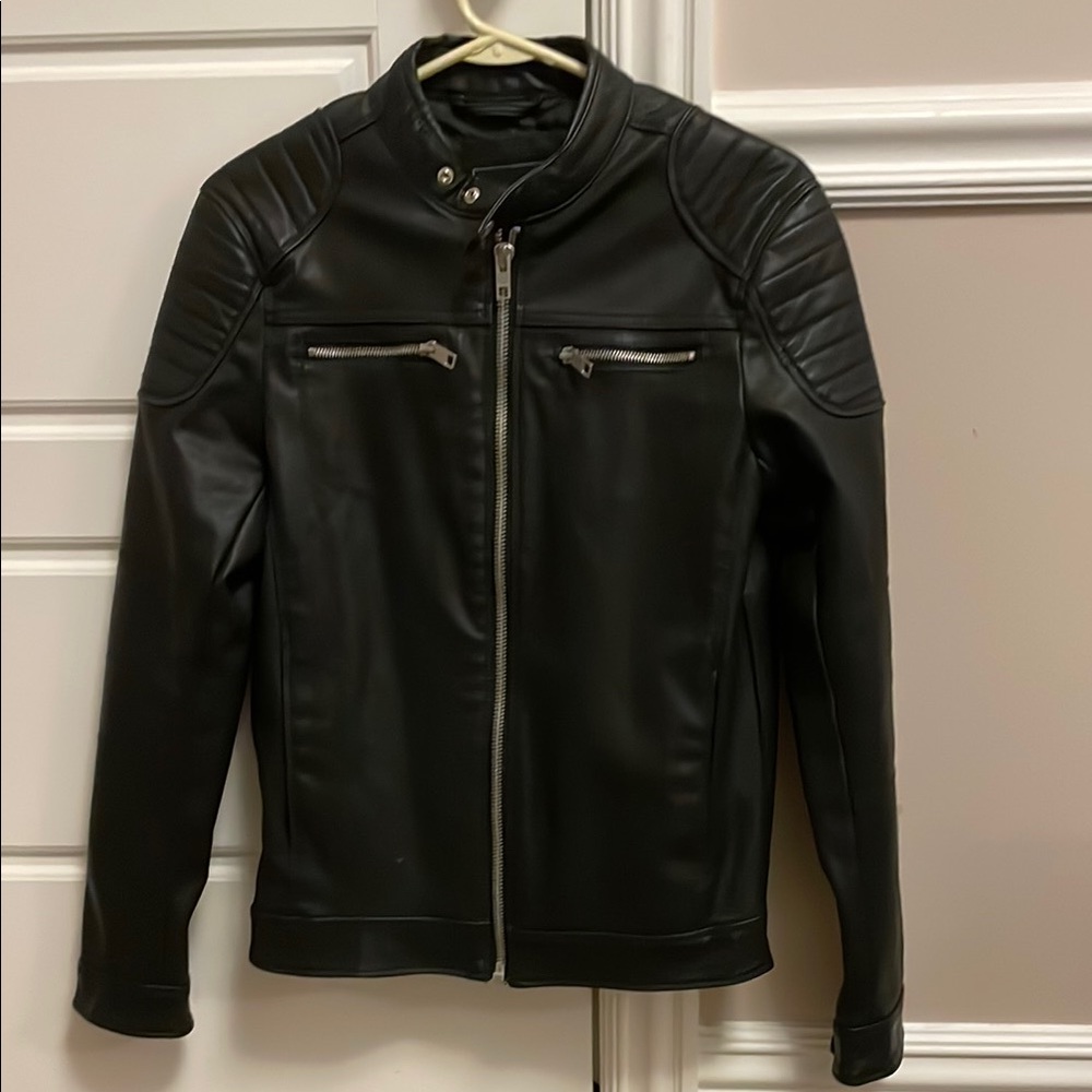 Men’s Black Faux Leather Jacket